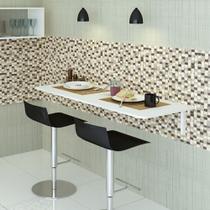 Mesa Dobrável de Parede 70x40 Branca Com Suporte Mesa Dobrável de Parede 70x40 Branca Com Suporte