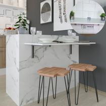 Mesa Dobrável De Parede 90x39cm Multiuso Cozinha Sala Escritorio