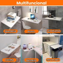 Mesa Dobrável de Parede Retrátil 60cm x 30cm Cozinha Sala Quarto Escritório Compacta