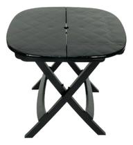 Mesa Dobrável De Plástico Resistente Preta Mesa Dobrável De Plástico Resistente Preta