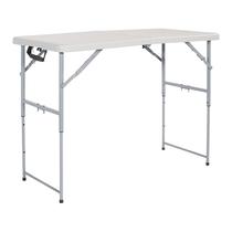 Mesa dobrável de resina Office Star 122 cm ajustável cinza