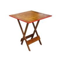 Mesa Dobravel em Madeira Robusta 70x70 Red Mesa Dobravel em Madeira Robusta 70x70 Red