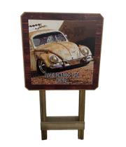 Mesa Dobravel Fusca Quadrada Madeira Bistrô Rústica Mesa Dobravel Fusca Quadrada Madeira Bistrô Rústica