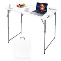 Mesa dobrável Gocamptoo de 4 pés para interior e exterior com alça de 300 libras