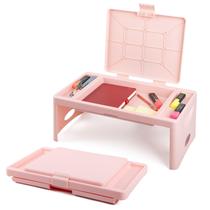 Mesa dobrável Loddie Doddie Blush com bolso de armazenamento Mesa dobrável Loddie Doddie Blush com bolso de armazenamento