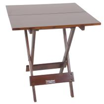 Mesa Dobravel Madeira Imbuia 70X70cm - Madesil Mesa Dobravel Madeira Imbuia 70X70cm - Madesil