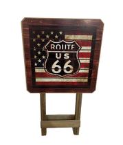 Mesa Dobravel Madeira Rota 66 Bistrô Adesivada Quadrada Mesa Dobravel Madeira Rota 66 Bistrô Adesivada Quadrada