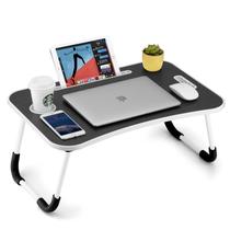 Mesa dobrável para laptop FISYOD com porta-copos e slot para tablet
