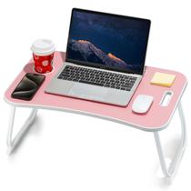 Mesa dobrável para laptop ZEAPTAC com porta-copos e slot para tablet Mesa dobrável para laptop ZEAPTAC com porta-copos e slot para tablet
