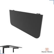 Mesa Dobrável Portátil 100x40 Preta Retrátil de Parede para Cozinha MDF Suspensa
