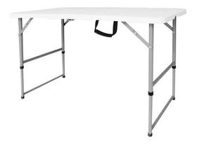 Mesa Dobrável Portatil 1,22m Vira Maleta Camping Praia Casa