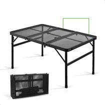 Mesa Dobravel Portatil 90x60 Camping Churrasco Piquenique Grelha Vira Maleta Aluminio Metal Preta Mesa Dobravel Portatil 90x60 Camping Churrasco Piquenique Grelha Vira Maleta Aluminio Metal Preta