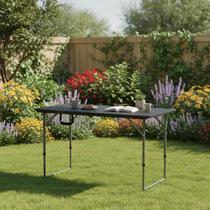 Mesa Dobrável Portátil De Plástico 120X60cm Que Vira Maleta Para Camping Praia Churrasco Parque Mesa Dobrável Portátil De Plástico 120X60cm Que Vira Maleta Para Camping Praia Churrasco Parque