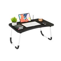 Mesa Dobrável Portátil para Notebook, Preta, Suporte Multiuso com Pernas Ajustáveis, Mesa de Colo para Trabalho, Estudos, Refeições e Lazer.