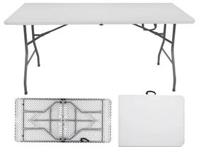 Mesa Dobravel Portatil Vira Maleta Camping Praia 152x70cm