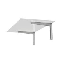 Mesa Dobrável Prat-K Branca Suportes Brancos 60X40X1.5 Cm