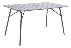 Mesa Dobravel Premium Retangular De Aco Cinza 140x80x74 Cm