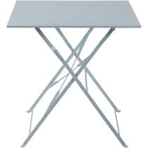 Mesa Dobrável Qaudrada Jardim Varanda 70X70Cm Em Aço ul