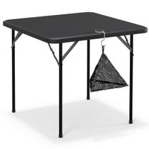Mesa Dobrável Quadrada VECELO com Bolsa de Tela Preta