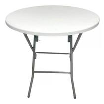 Mesa Dobrável Redonda 80cm Para Restaurante, Bar, Camping, Eventos