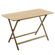 Mesa Dobrável Retangular Tramontina Bossa 120x75 cm em Madeira Tauari Natural 13694080