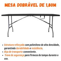 Mesa Dobrável Robust de 1,80m NTK
