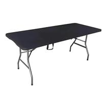 Mesa Dobrável Robust Portátil Resistente 1,80cm Preto Nautika