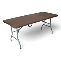 Mesa Dobrável Robust Rattan 1,80m Marrom - NTK
