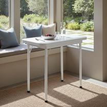 Mesa Dobrável Sala de Jantar Cozinha Tampo Retangular Em MDP 4 Pés em Aço 4 Lugares Branco - Vinci Mesa Dobrável Sala de Jantar Cozinha Tampo Retangular Em MDP 4 Pés em Aço 4 Lugares Branco - Vinci