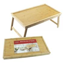 Mesa Dobrável Servir Café Da Manhã Cama Bandeja Bambu - Clink