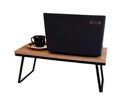 Mesa Dobrável Strassis Design SD-3006 Metal e MDF Cor: Preta