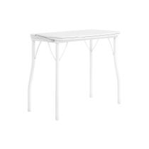 Mesa Dobrável Tampo Branco Tubos Brancos Carraro
