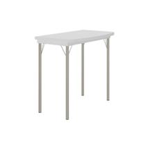 Mesa Dobrável Tampo Branco Tubos Prata 216 Carraro