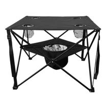 Mesa Dobrável Ultra Light 4 Porta Copos Cooler Integrado Resistente Portátil Camping Viagem Bel Mesa Dobrável Ultra Light 4 Porta Copos Cooler Integrado Resistente Portátil Camping Viagem Bel
