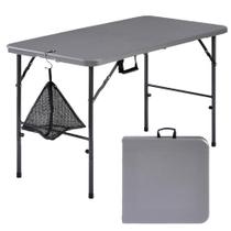 Mesa Dobrável VECELO 1,2 Metros com Bolsa de Tela, Portátil para Uso Interno e Externo, Resistente, com Alça, Dobragem ao Meio para Piquenique, Festa, Acampamento, Cinza Claro Mesa Dobrável VECELO 1,2 Metros com Bolsa de Tela, Portátil para Uso Interno e Externo, Resistente, com Alça, Dobragem ao Meio para Piquenique, Festa, Acampamento, Cinza Claro