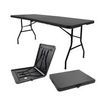 Mesa Dobrável Vira Maleta C/ Alça Portátil 1,80m Preta Gorillaz Mesa Dobrável Vira Maleta C/ Alça Portátil 1,80m Preta Gorillaz