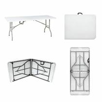 Mesa Dobrável Vira Maleta Com Alça Portátil 1.80m Uso Facil e Pratico Jardim e casa Mesa Dobrável Vira Maleta Com Alça Portátil 1.80m Uso Facil e Pratico Jardim e casa