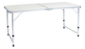 Mesa Dobrável Vira Maleta em Alumínio com Tampo MDF 120x60cm Alira Home Mesa Dobrável Vira Maleta em Alumínio com Tampo MDF 120x60cm Alira Home