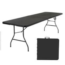 Mesa Dobrável Vira Maleta Portátil De Camping Com Alça Multiuso 1,80m Mesa Dobrável Vira Maleta Portátil De Camping Com Alça Multiuso 1,80m