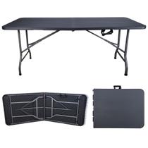 Mesa Dobrável Vira Maleta Portátil Jardim Camping 1,80m