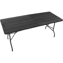 Mesa Dobrável Vonder Retangular Polietileno 180 Cm X 74 Cm X 74 Cm Preta Com Alça Para Transporte Mesa Dobrável Vonder Retangular Polietileno 180 Cm X 74 Cm X 74 Cm Preta Com Alça Para Transporte
