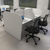 Mesa Dupla Atendimento Call Center 4 Pessoas 1,85m CZ F5