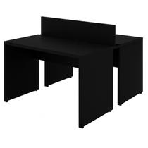 Mesa Dupla para Escritório 1,20x1,35mm - S/ Gavetas - PRETO/PRETO - 26070 Mesa Dupla para Escritório 1,20x1,35mm - S/ Gavetas - PRETO/PRETO - 26070