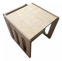 Mesa E Cadeira Cubo Cru Montessoriano Infantil CM1516CR