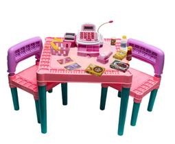 Mesa E Cadeira Infantil De Atividades - Tritec Com Letras