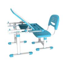Mesa e cadeira infantil para crianca estudar Azul b201