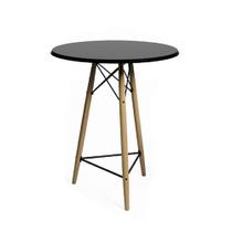 Mesa Eames Eiffel Bistrô de Madeira 60cm Preta Mesa Eames Eiffel Bistrô de Madeira 60cm Preta