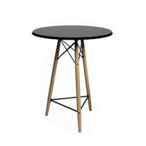 Mesa Eames Eiffel Bistrô de Madeira 60cm Preta