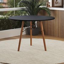 Mesa Eames Eiffel Redonda Isabella Tampo Mdf 90cm 3 Pés em Madeira