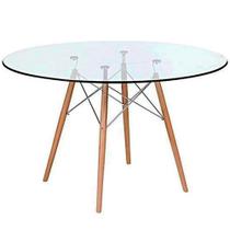 Mesa Eames Redonda Vidro 90Cm - Gardenlife